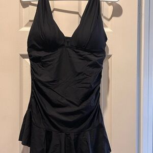 Black One-Piece Swimdress